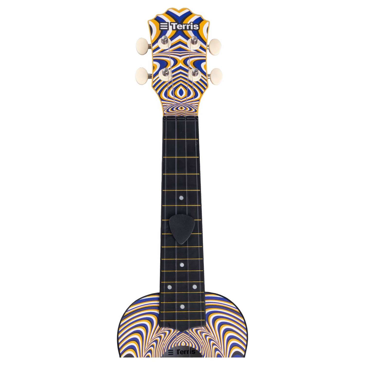 Гитара гавайская Terris укулеле сопрано PLUS-70 ILLUSION рисунок иллюзия - фото 6
