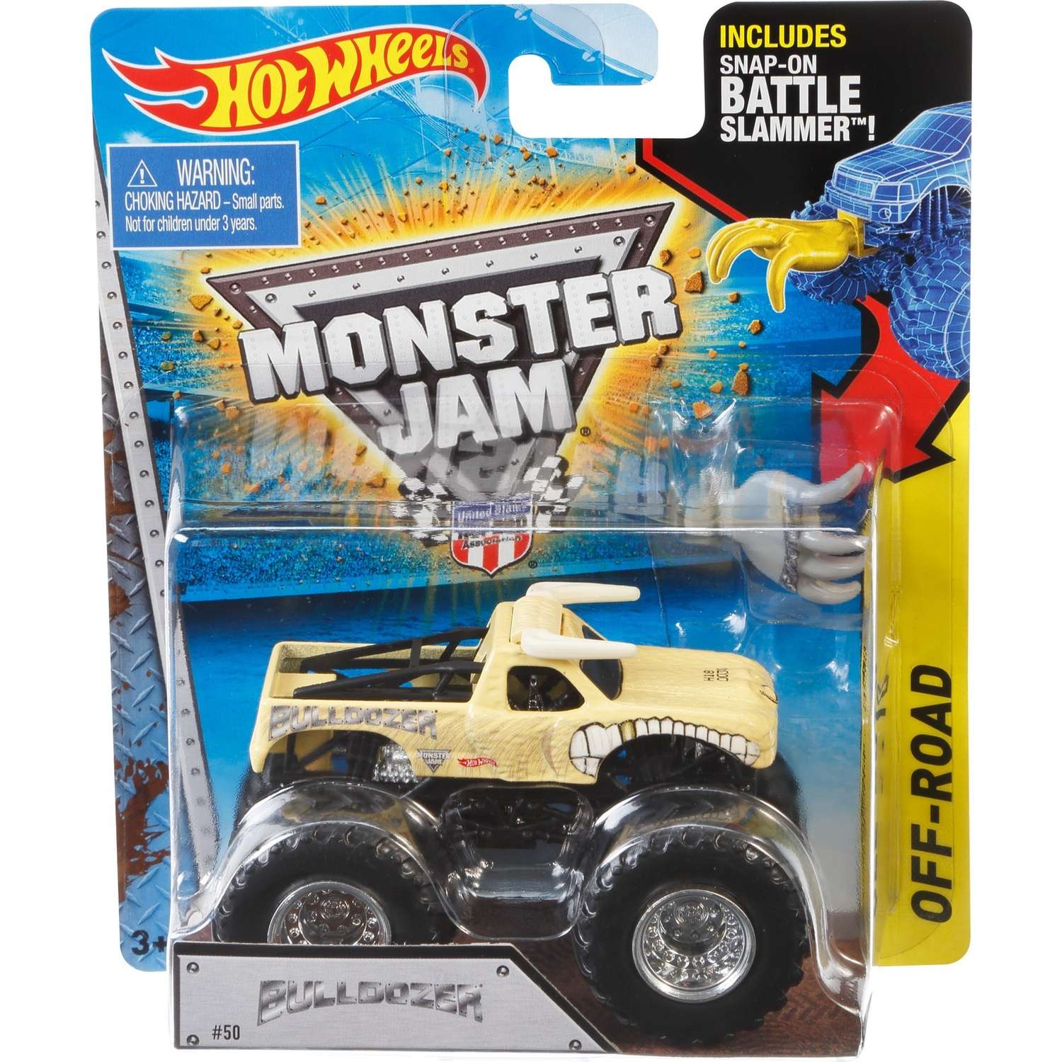 Машина Hot Wheels Monster Jam 1:64 Бульдозер W2405 21572 - фото 2