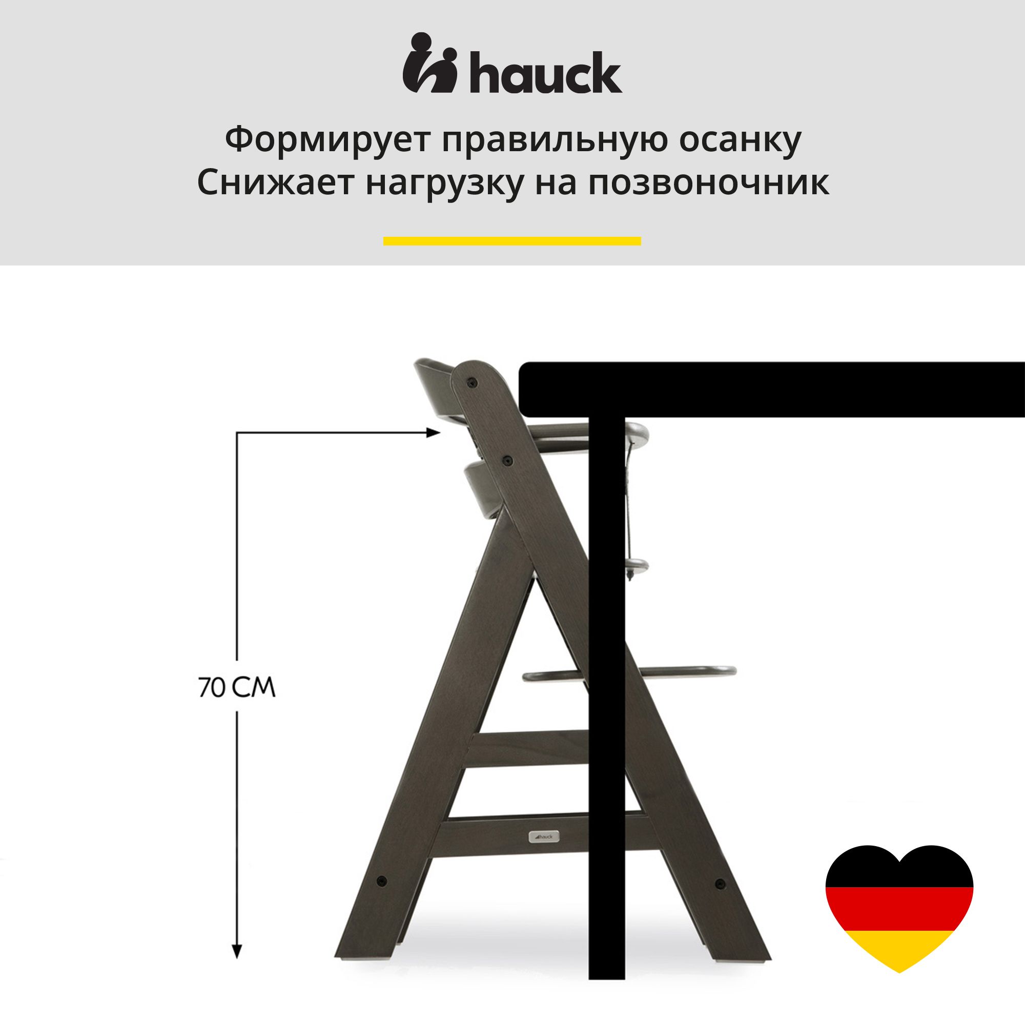 Стульчик для кормления Hauck растущий Alpha+ Charcoal с 6 месяцев до 90 кг - фото 3