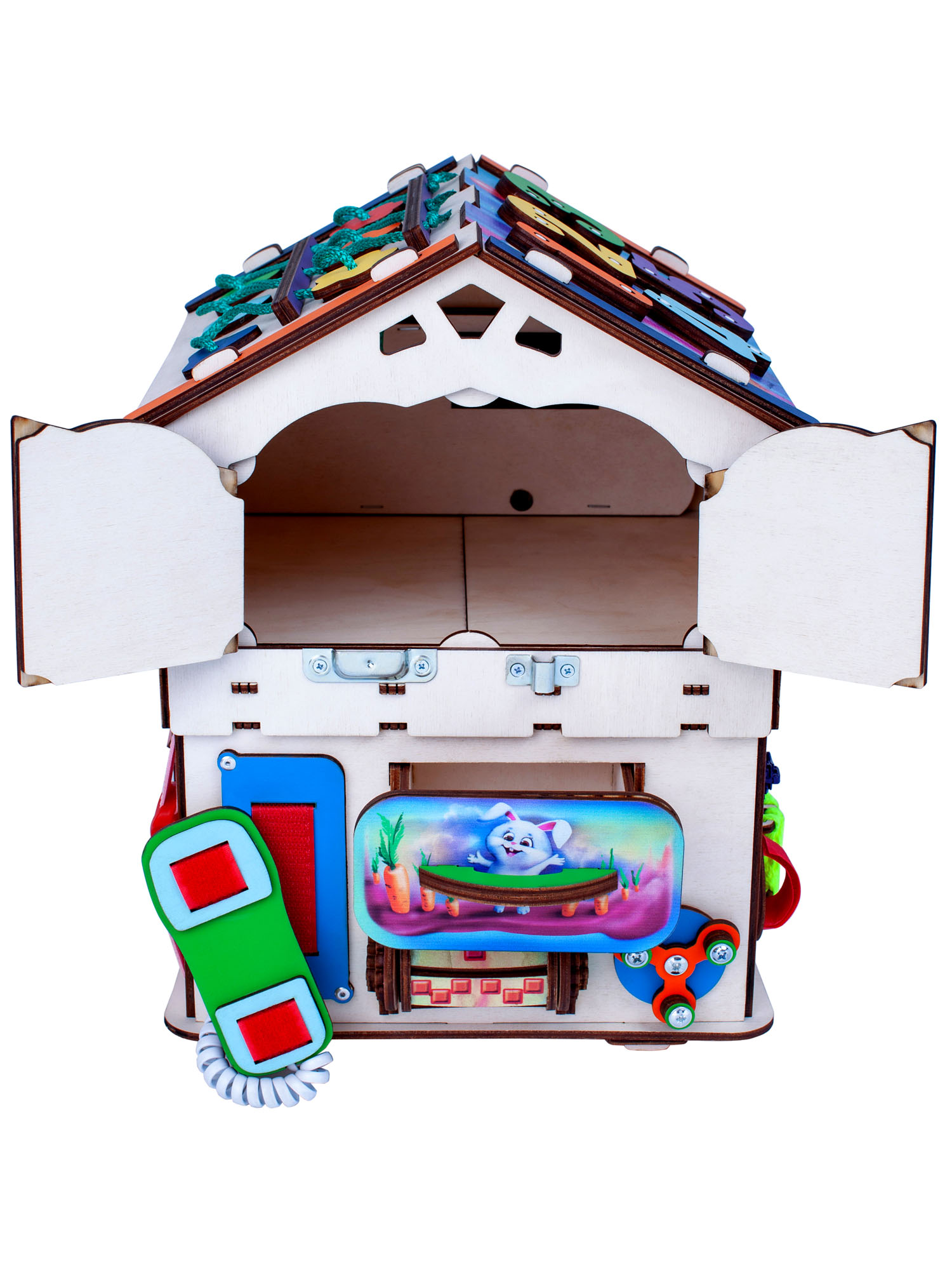 Бизиборд Jolly Kids развивающий бизидом и куб 2 в 1 со светом - фото 9