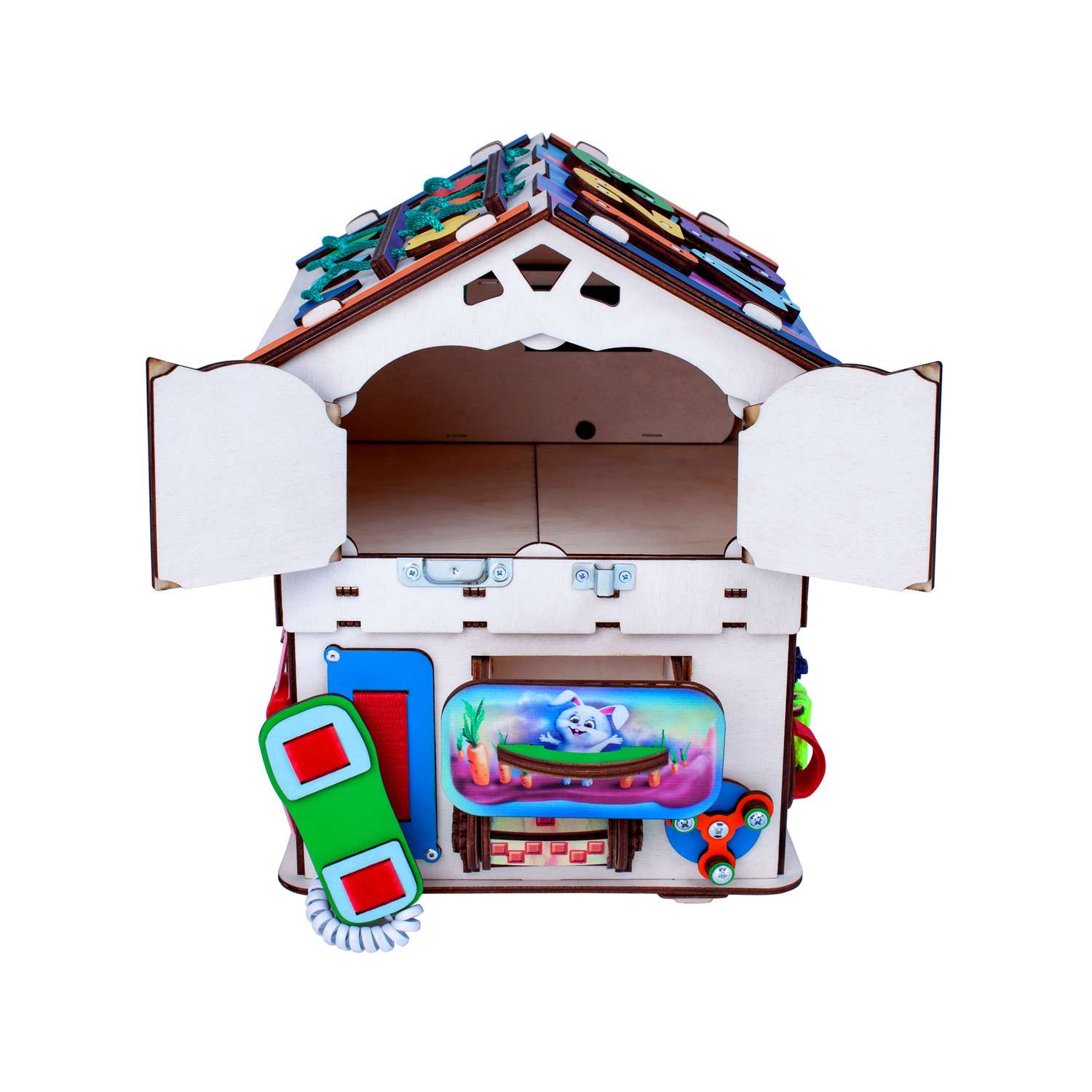 Бизиборд Jolly Kids развивающий бизидом и куб 2 в 1 со светом - фото 9
