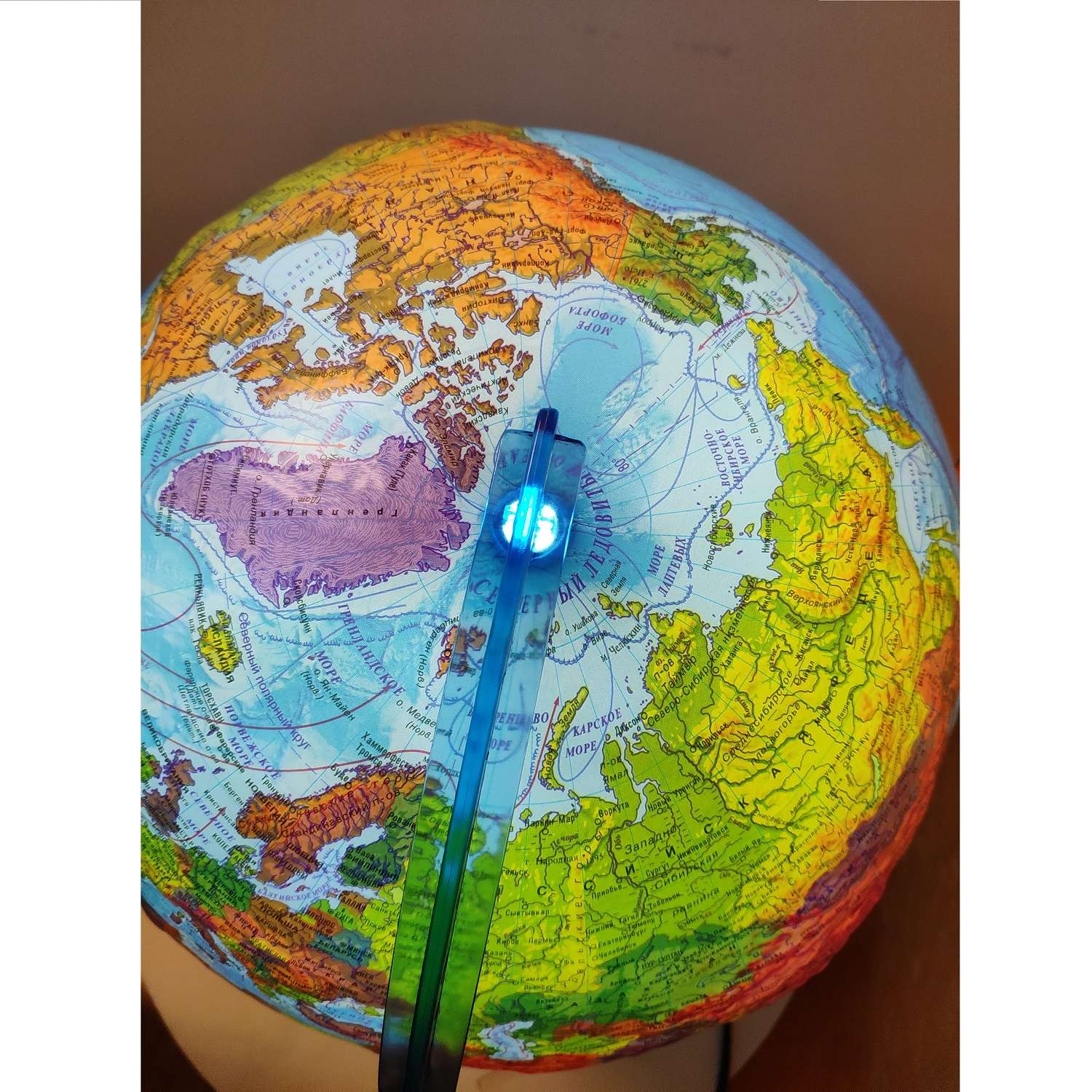 Глобус Globen Земли Интерактивный рельефный 32 см с подсветкой от батареек VR очки - фото 13