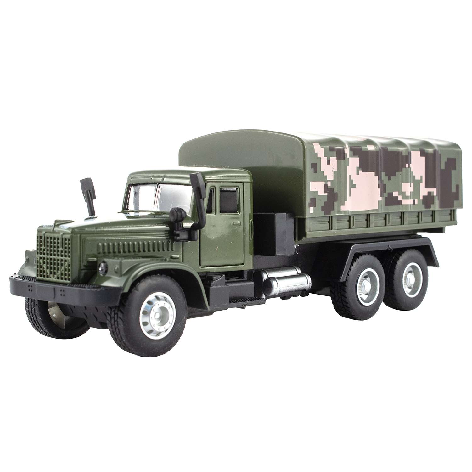 Машинка KiddieDrive Инерционный военный грузовик зеленый 1601714_1 - фото 1