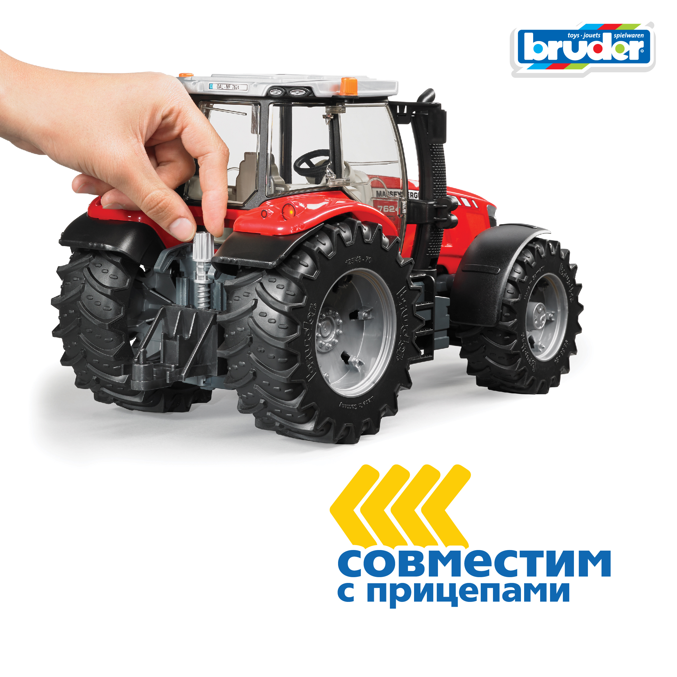 Трактор Bruder Massey Ferguson 1:16 03-046 - фото 6