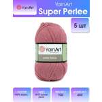 Пряжа YarnArt Super Perlee акриловая 100 г 400 м 3017 сухая роза 5 мотков