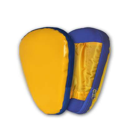 Детский набор для бокса Belon familia лапа боксерская 27х18х4 см цвет желтый синий