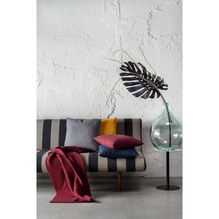 Подушка Tkano декоративная из хлопка фактурного плетения цвета шафрана 45х45 см