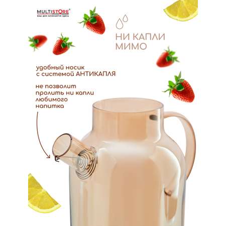 Чайник заварочный Multistore стеклянный 1800 мл