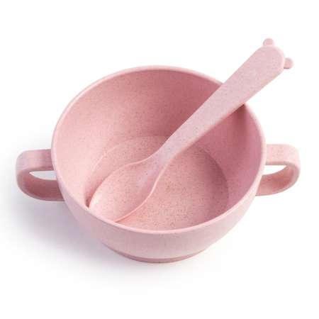 Набор посуды LittleAngel 3предмета с 6месяцев Розовый