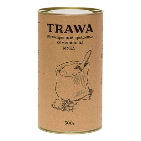 Мука TRAWA обезжиренные дробленые семена льна 500г