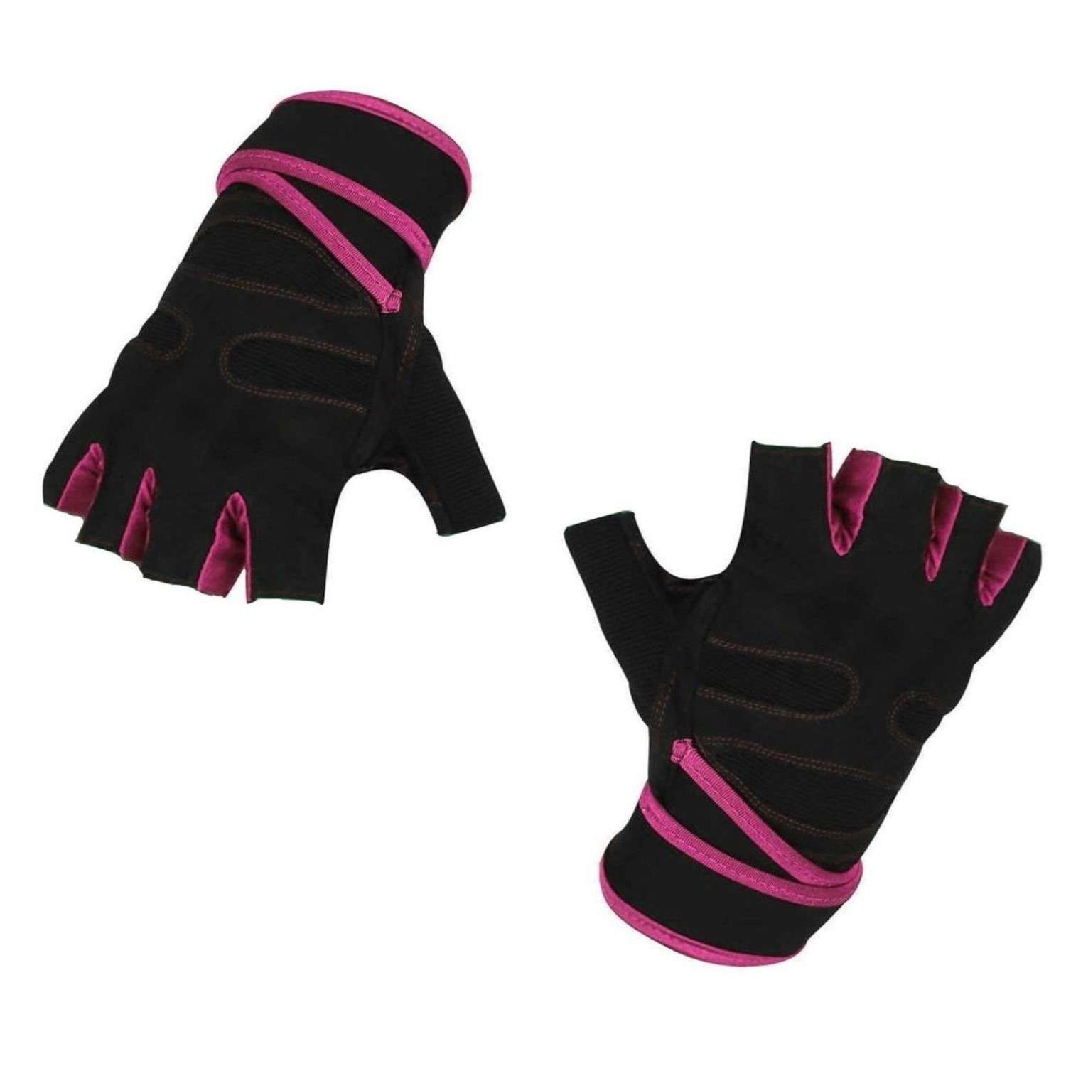 Нейлоновые перчатки NPOSS противоскользящие розовые размер L - фото 1