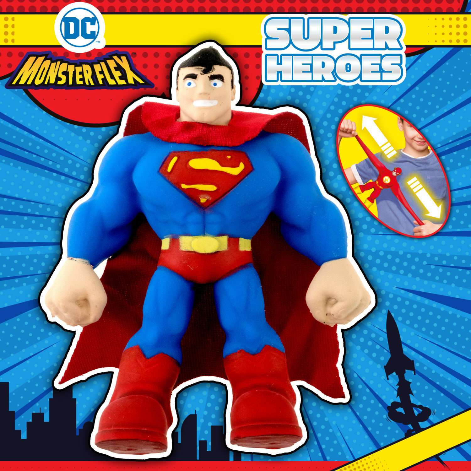Игрушка-тягун Monster flex super heroes Супермен - фото 1