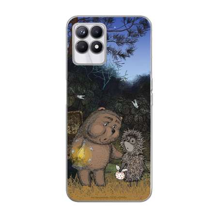 Силиконовый чехол Mcover для смартфона Realme 8i Союзмультфильм Ежик в тумане и медвежонок