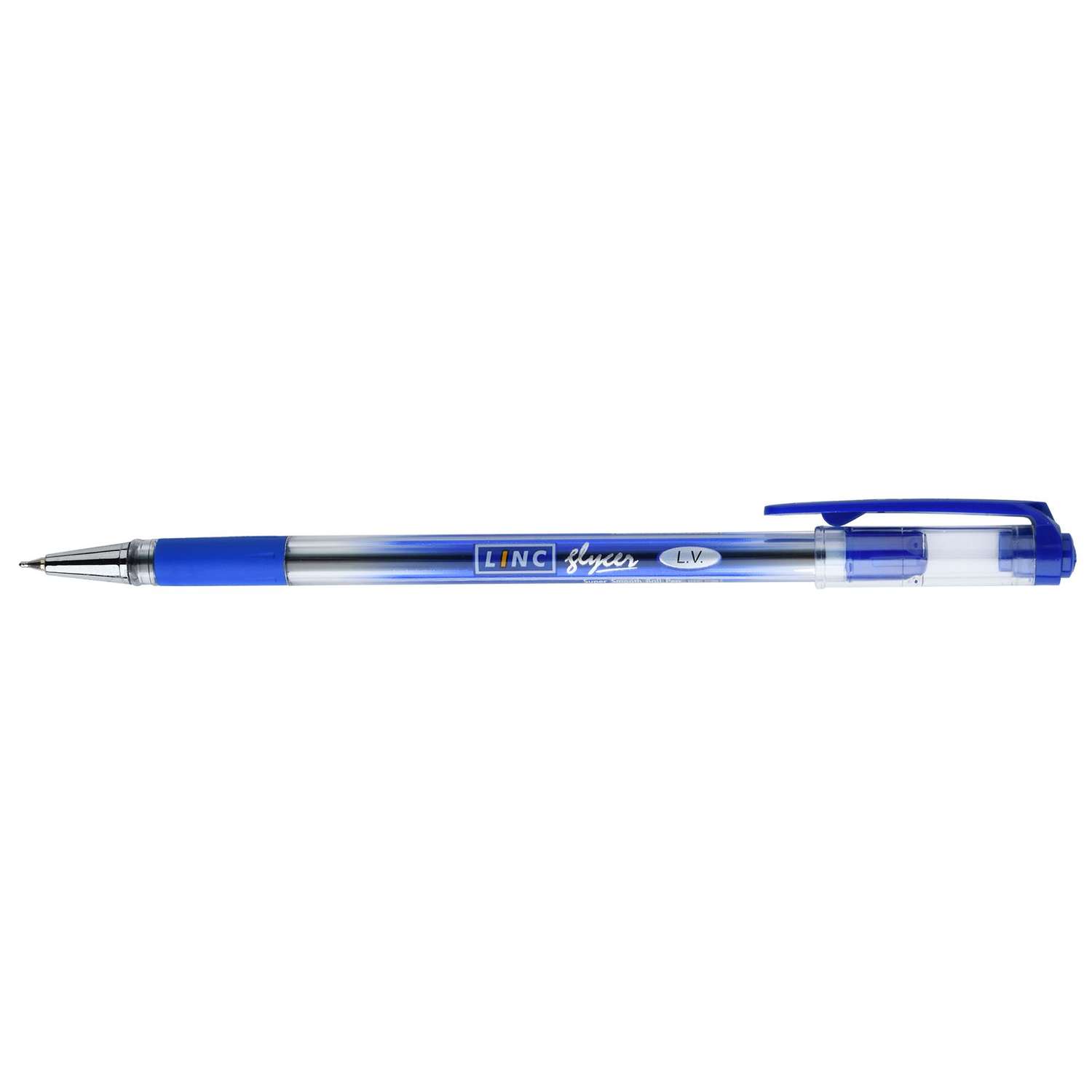 Ручки LINC Набор шариковых Glycer синие чернила 12 штук - фото 4
