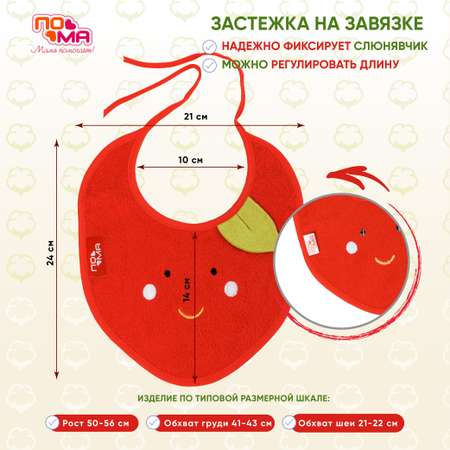 Фартук нагрудный махровый ПОМА Клубника