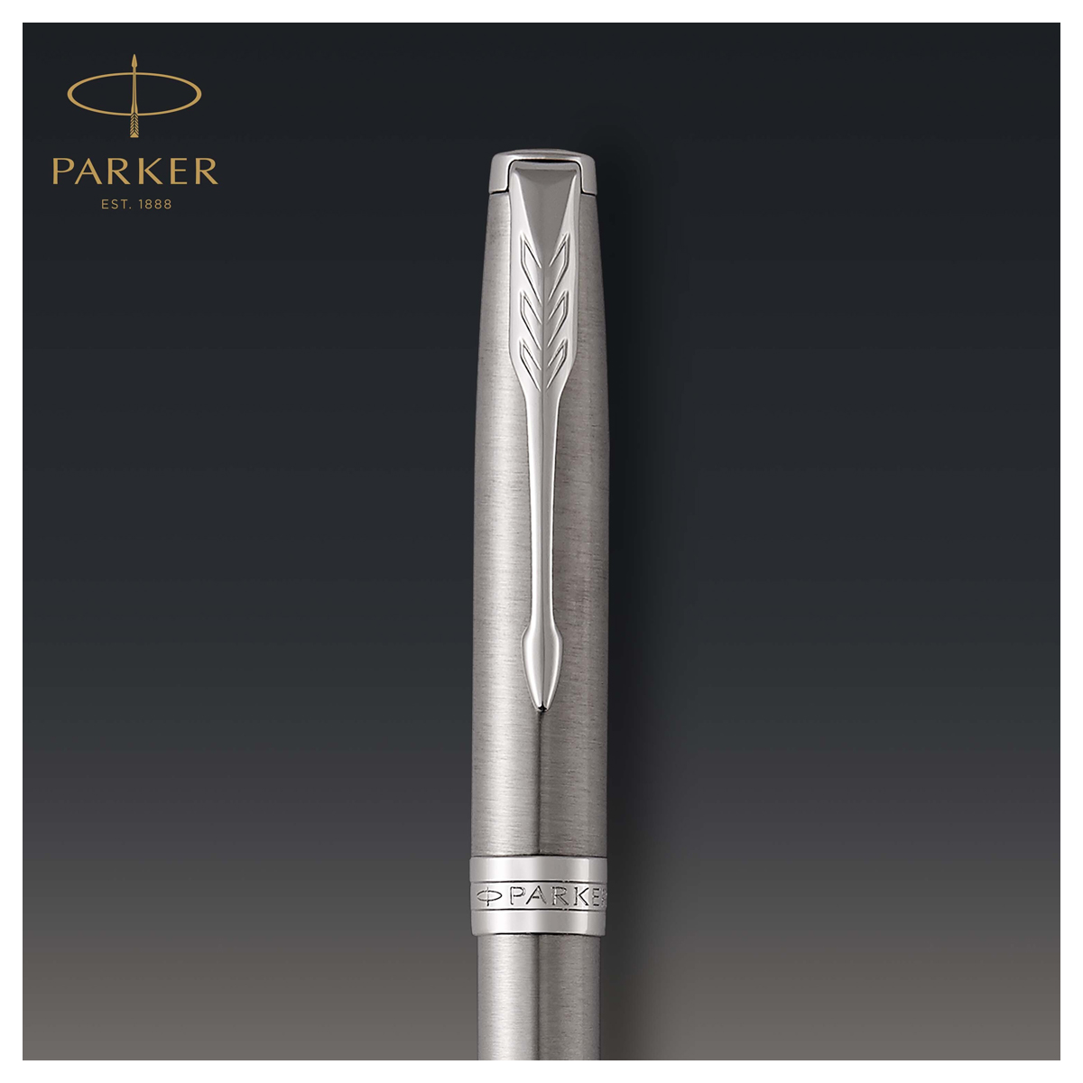 Ручка шариковая PARKER Sonnet Stainless Steel CT черная поворот подарочная упаковка - фото 4