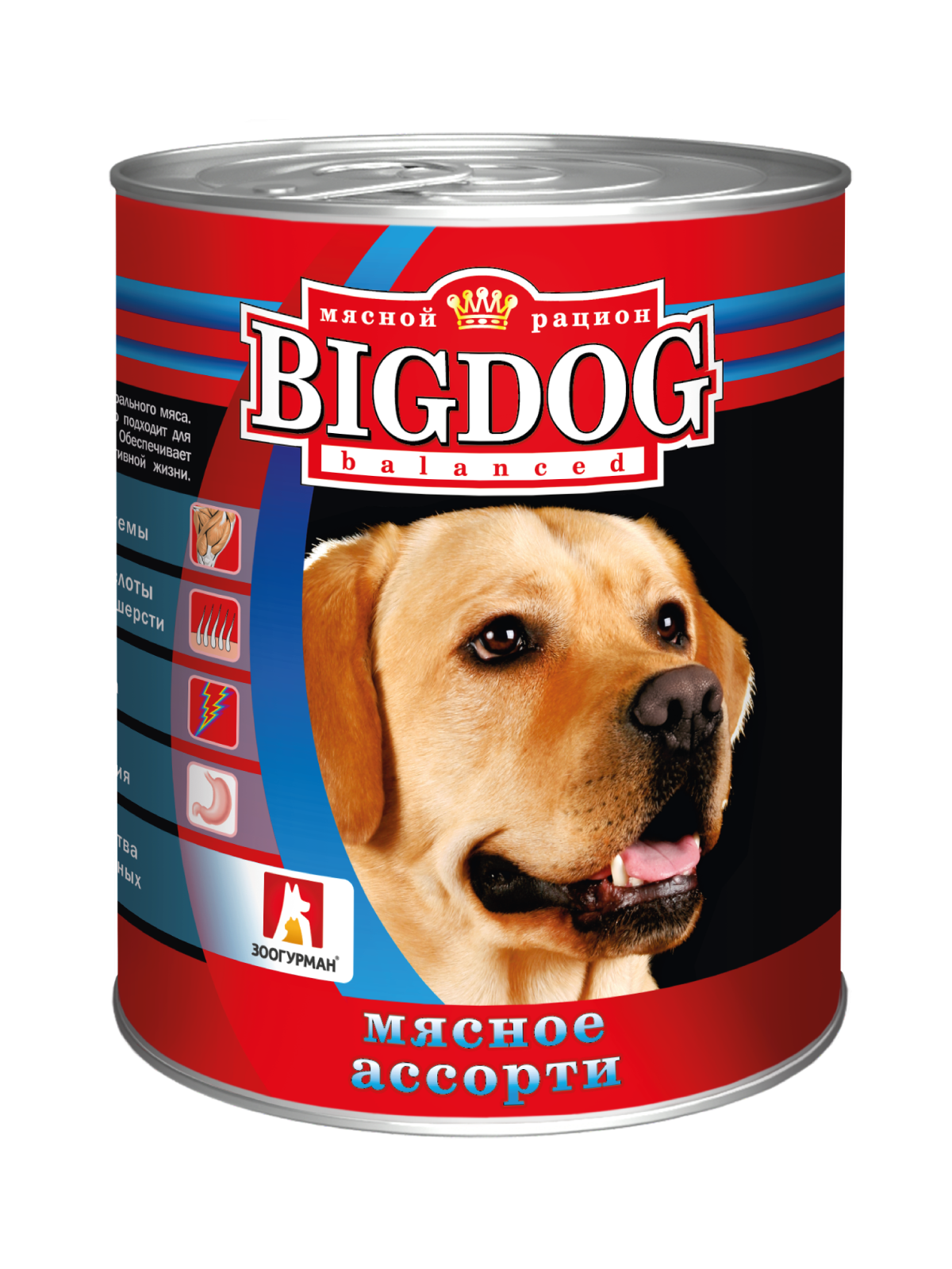 Корм влажный Зоогурман Big Dog Мясное ассорти 850 г х 6 шт - фото 2