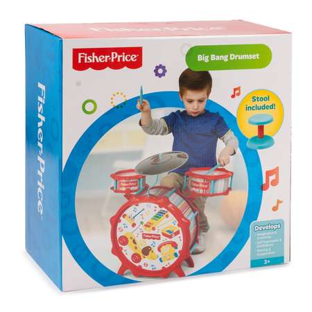 Большая барабанная установка Fisher Price со светом