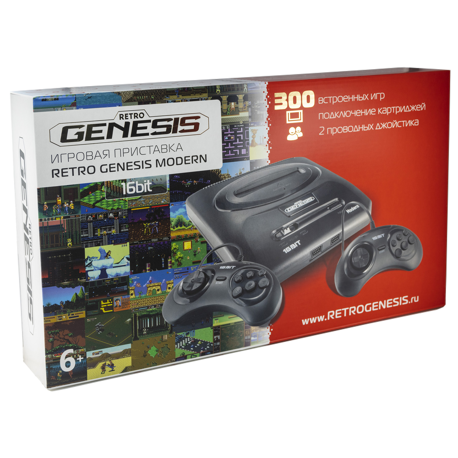 Игровая приставка для детей Retro Genesis SEGA Retro Genesis Modern + 300  игр + 2 джойстика модель: ZD-04a Серия: ZD-00 купить по цене 3190 ₽ в  интернет-магазине Детский мир