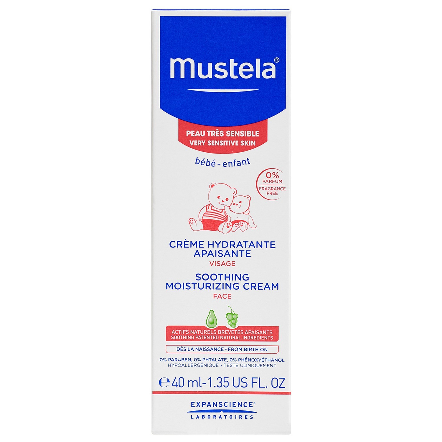 Крем для лица Mustela Bebe увлажняющий успокаивающий 40 мл - фото 2