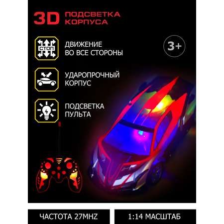 Машинка на радиоуправлении AUTODRIVE гоночная 1:14 с пультом 4 канала 27MHz 3D подсветка корпуса