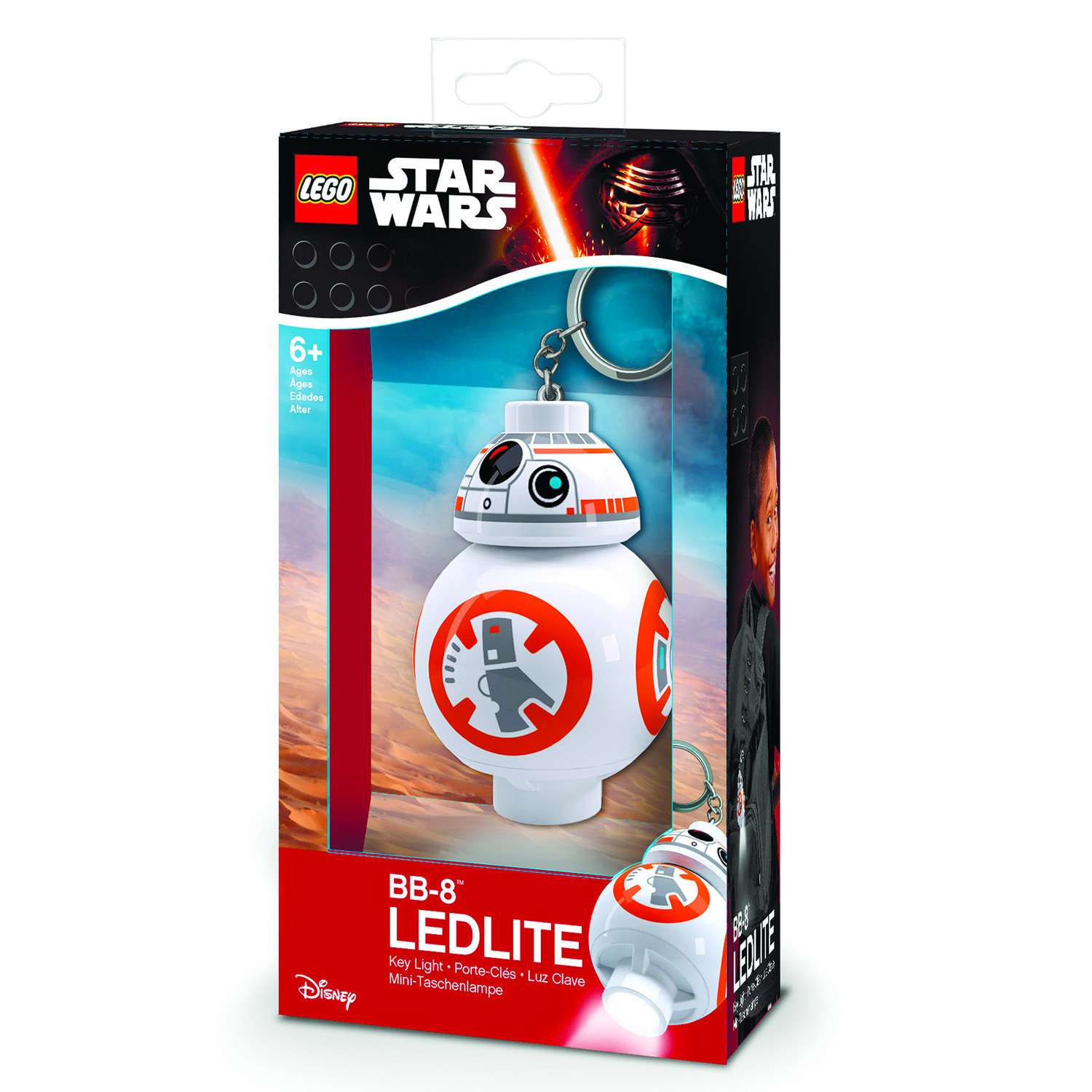 Брелок-фонарик для ключей LEGO Star Wars-Дроид BB-8 - фото 2