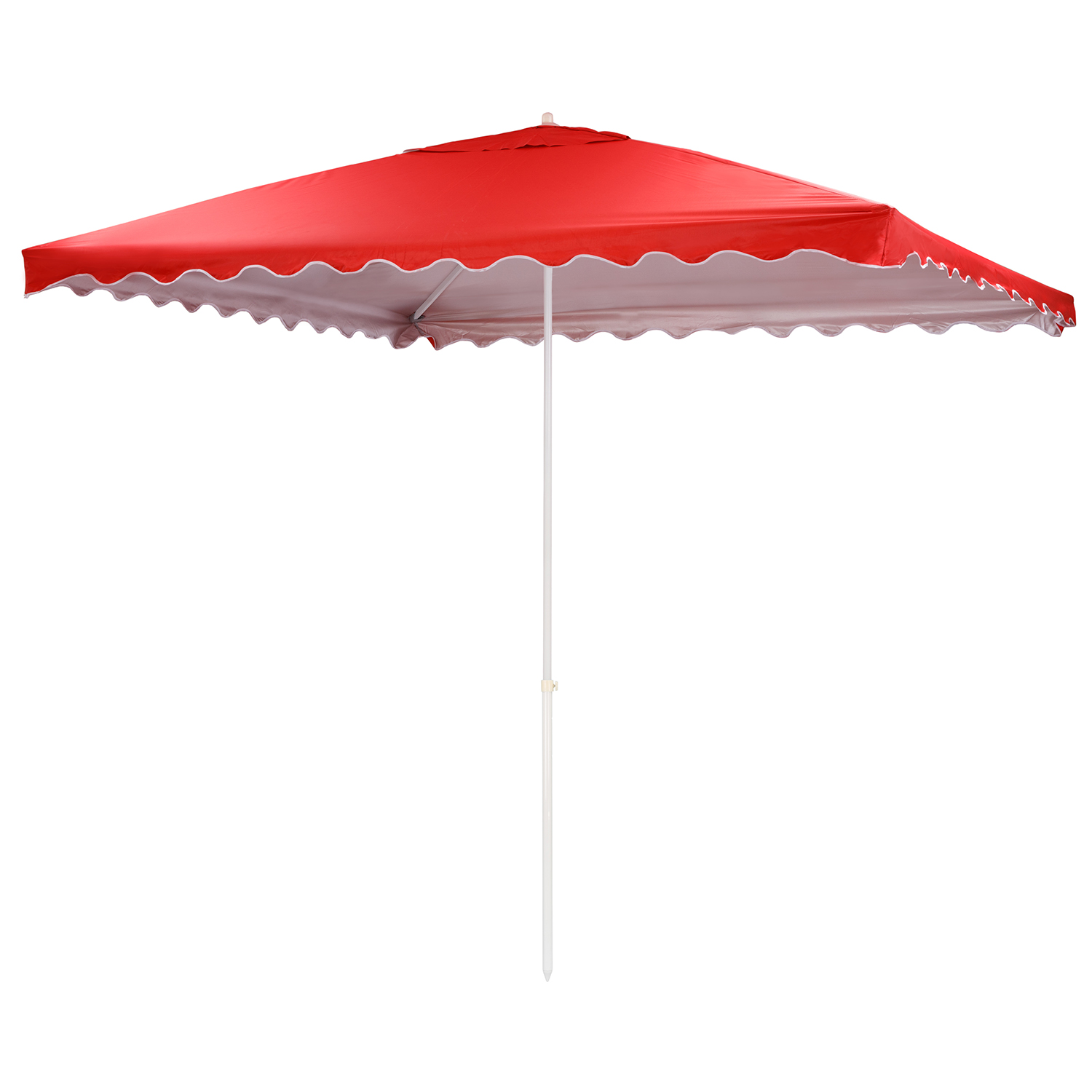 Зонт пляжный BABY STYLE от солнца садовый 3х3 м плащевка с клапаном красный в чехле - фото 2