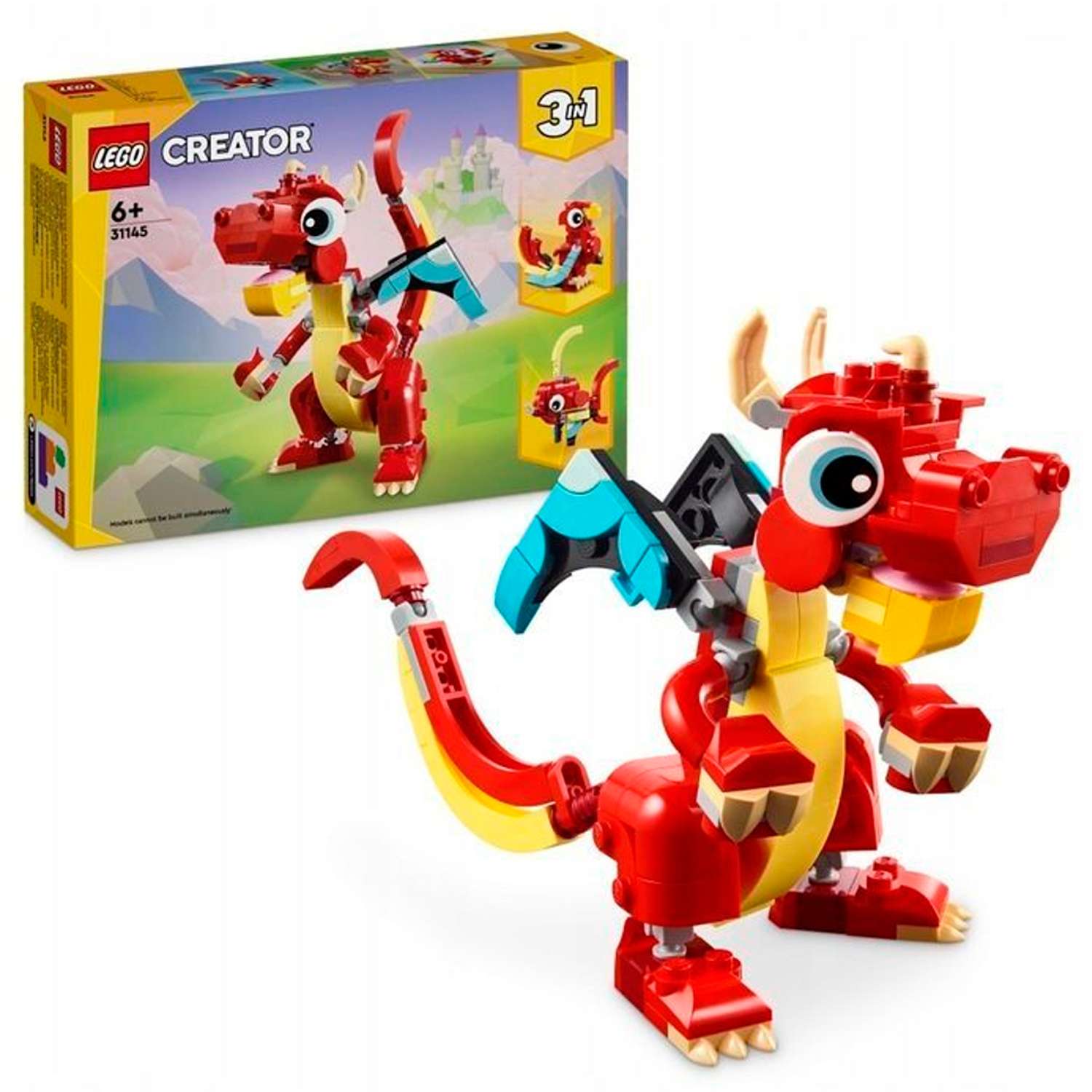 Конструктор детский LEGO Creator 3-in-1 Красный дракон 31145 - фото 1
