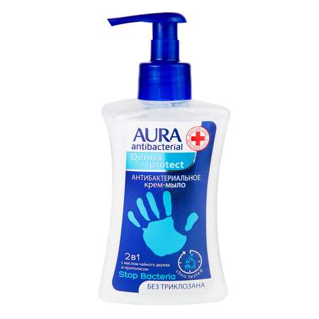 Крем-мыло AURA Antibacterial Derma protect 250мл 9962