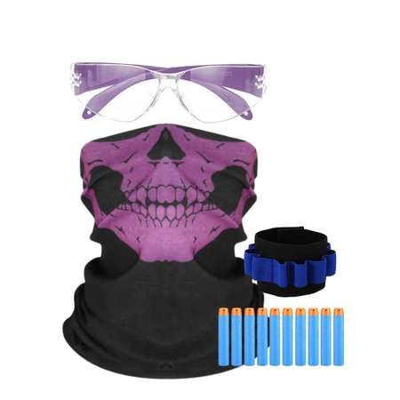 Набор с маской защитной X-Treme Shooter маска очки патронташ пули патроны для стрельбы из бластера Нерф пистолета оружия Nerf