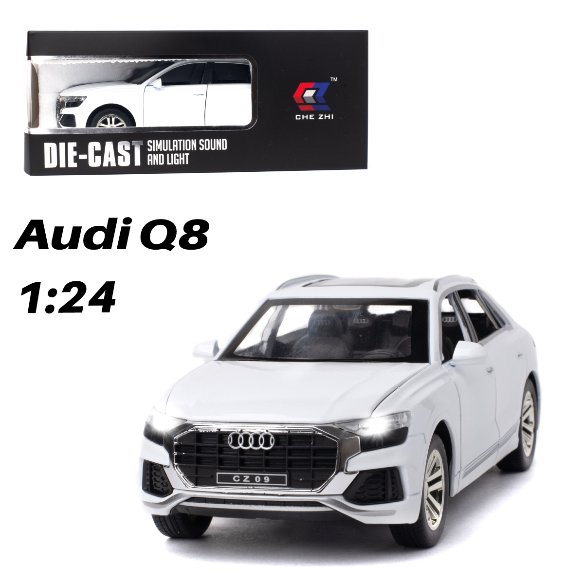 Автомобиль Che Zhi Audi 1:24 CZ114W - фото 1