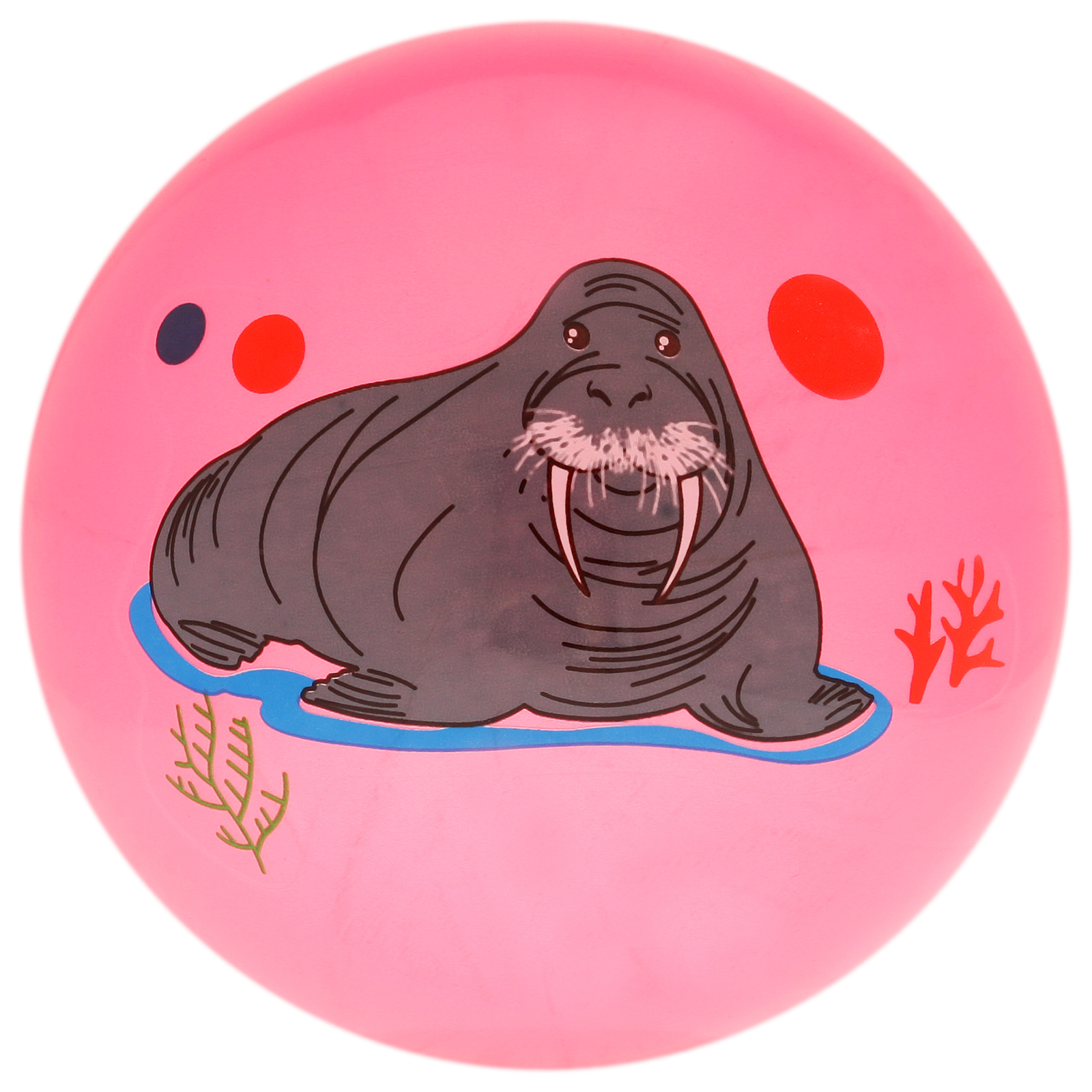 Мяч Zabiaka детский «Дельфинчики». d=25 см. 60 г. цвет розовый. принт - фото 4