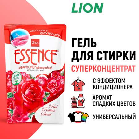 Гель для стирки LION Essence Red Passion концентрат с эффектом кондиционера и ароматом сладких цветов 400 мл