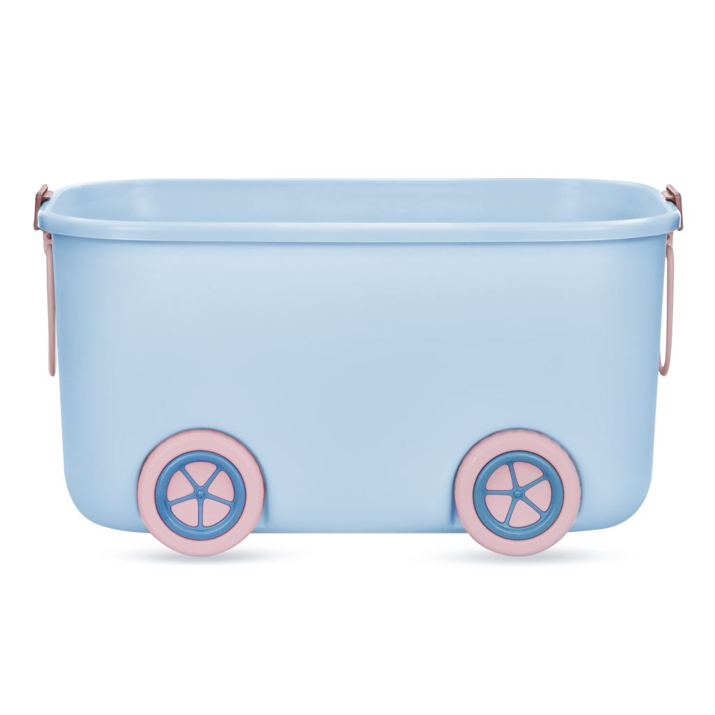 Ящик для хранения игрушек Solmax контейнер на колесиках 54х41.5х38 см голубой - фото 13