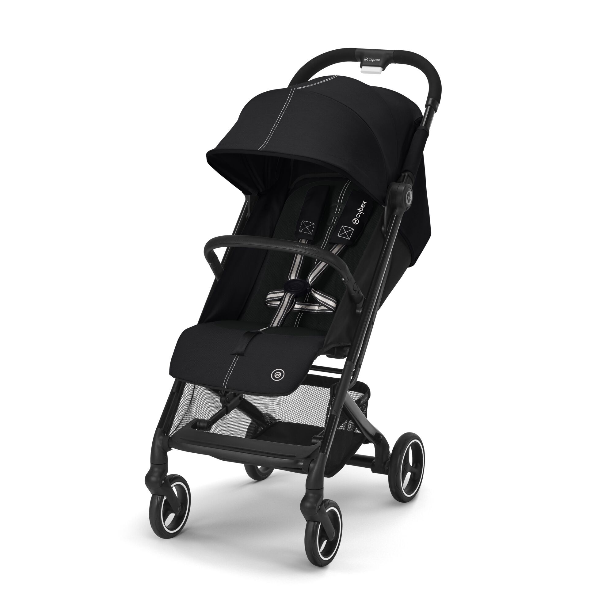 Коляская детская Cybex Beezy Moon Black с дождевиком и бампером - фото 1