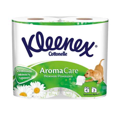 Туалетная бумага Kleenex Нежная ромашка 3слоя 4рулона