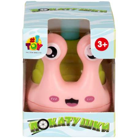 Игрушка инерционная 1TOY Весёлая Улитка розовый