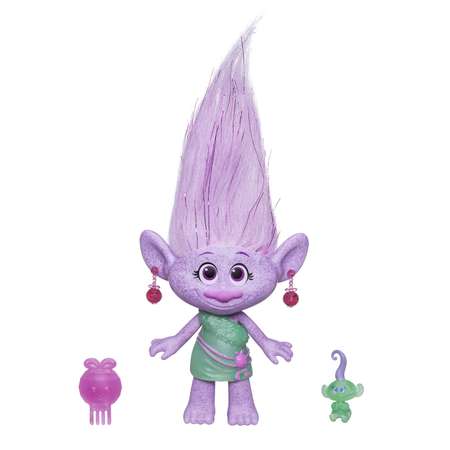 Фигурка Trolls Сверкающая девочка с малышом (E0356)