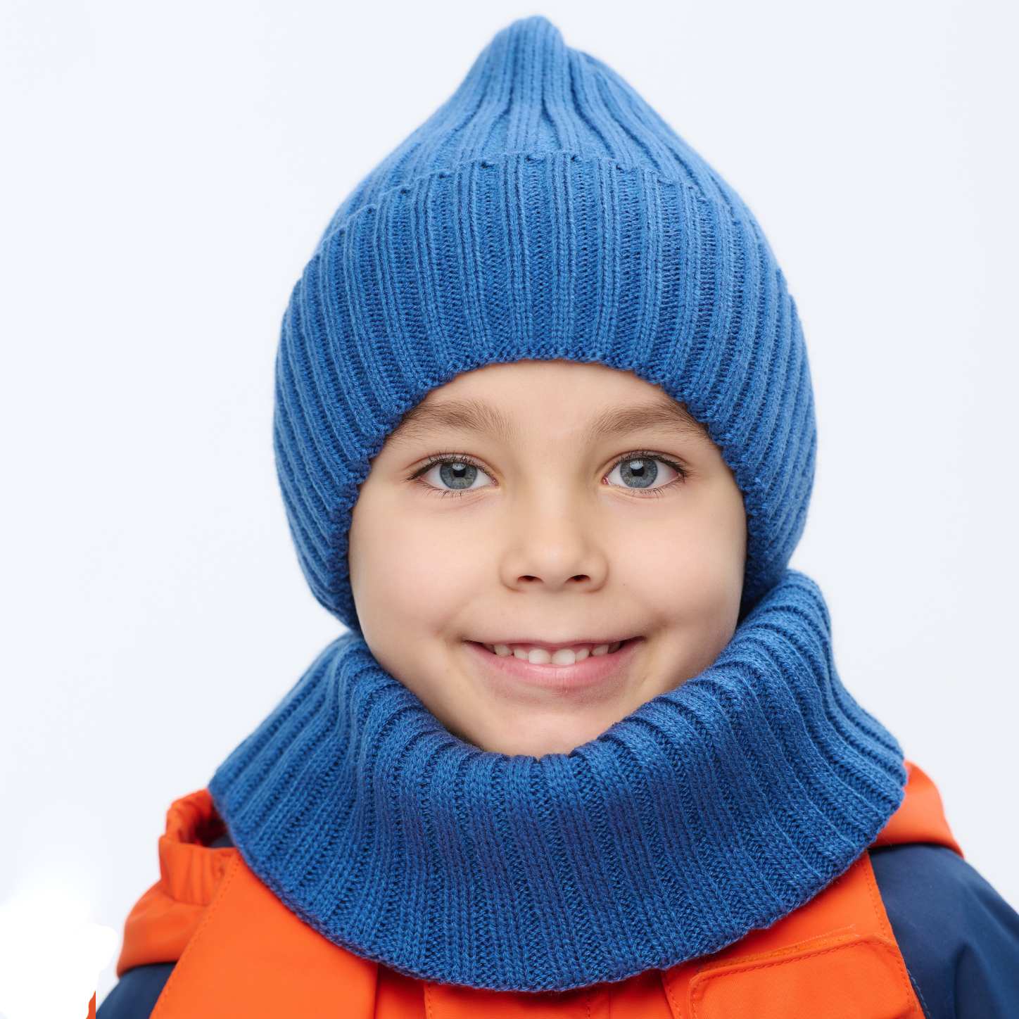 Шапка и снуд NYCkids NYC-H-35-pumpk-blue - фото 4