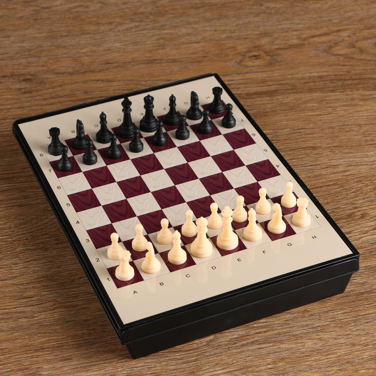 Шахматы Sima-Land магнитные с ящиком 24х18 см - фото 1