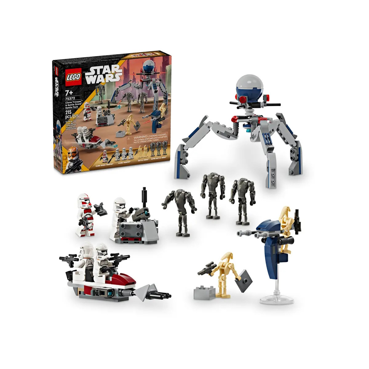 Конструктор LEGO Star Wars Боевой набор Clone Trooper и Battle Droid 75372  купить по цене 4299 ₽ в интернет-магазине Детский мир