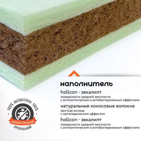 Матрас NB Eco Double 120х60 см Boom Baby для детской кроватки