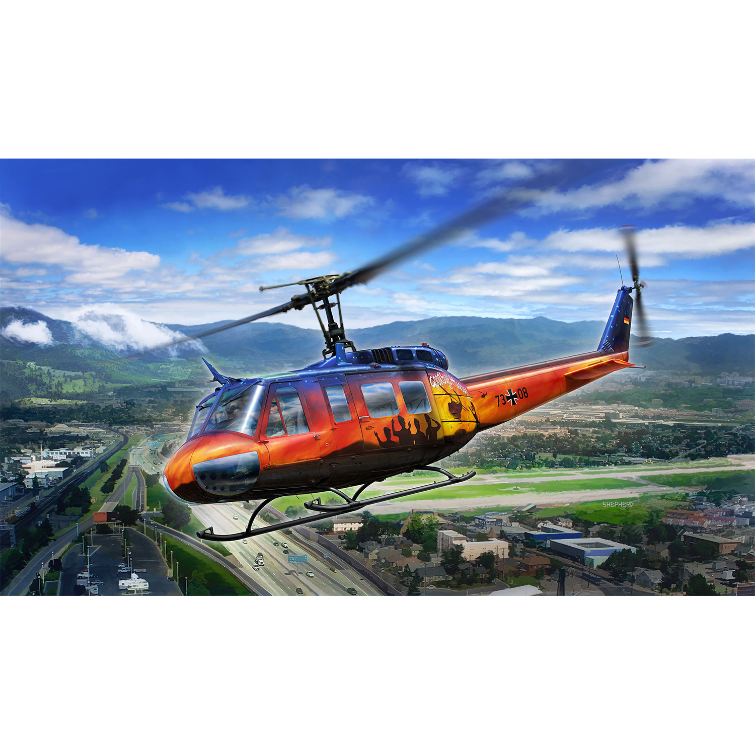 Сборная модель Revell Американский многоцелевой вертолёт Bell UH-1D Goodbye Huey 03867 - фото 3