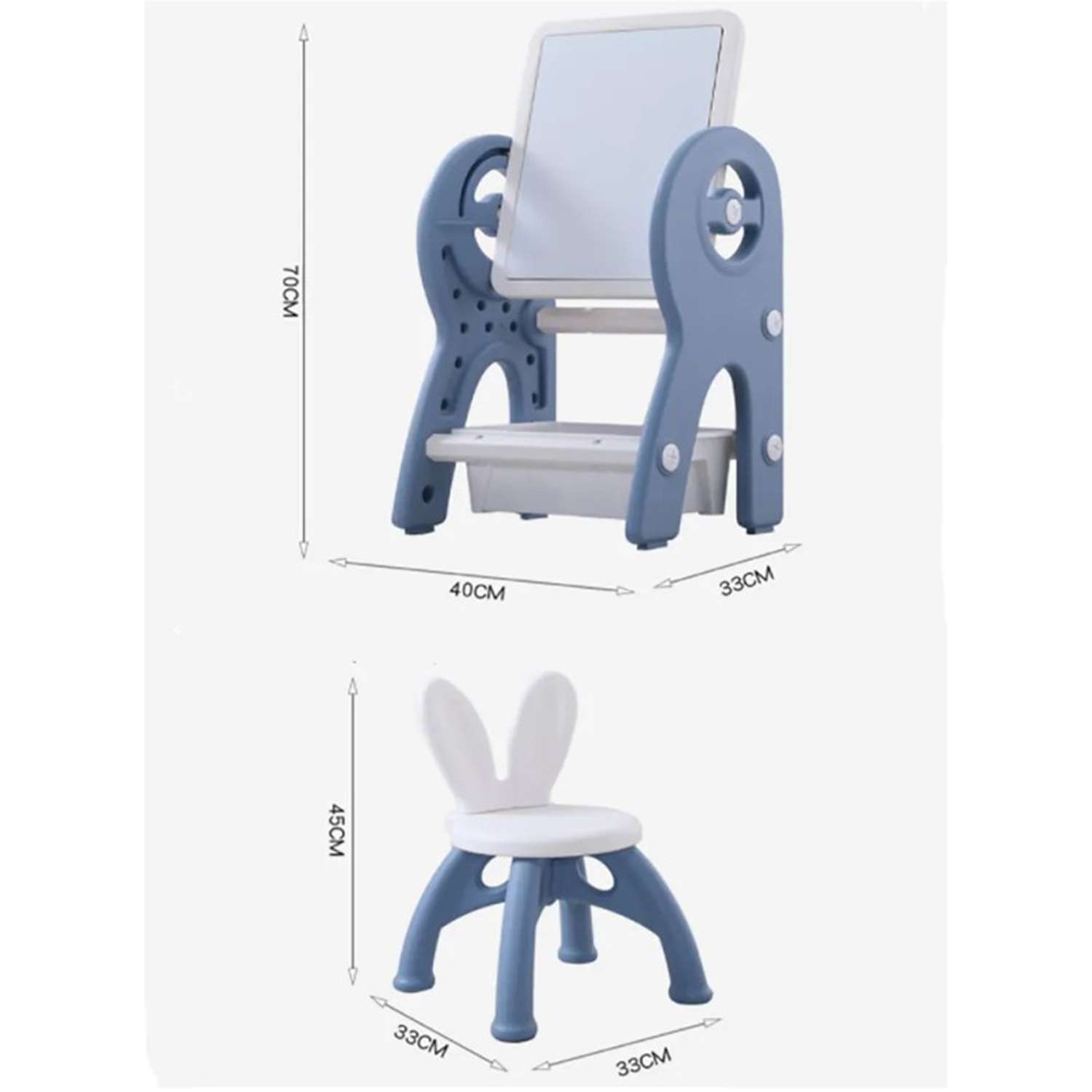 Набор для творчества Floopsi мольберт столик конструктор стульчик. Доска для рисования и конструирования Розовый - фото 7