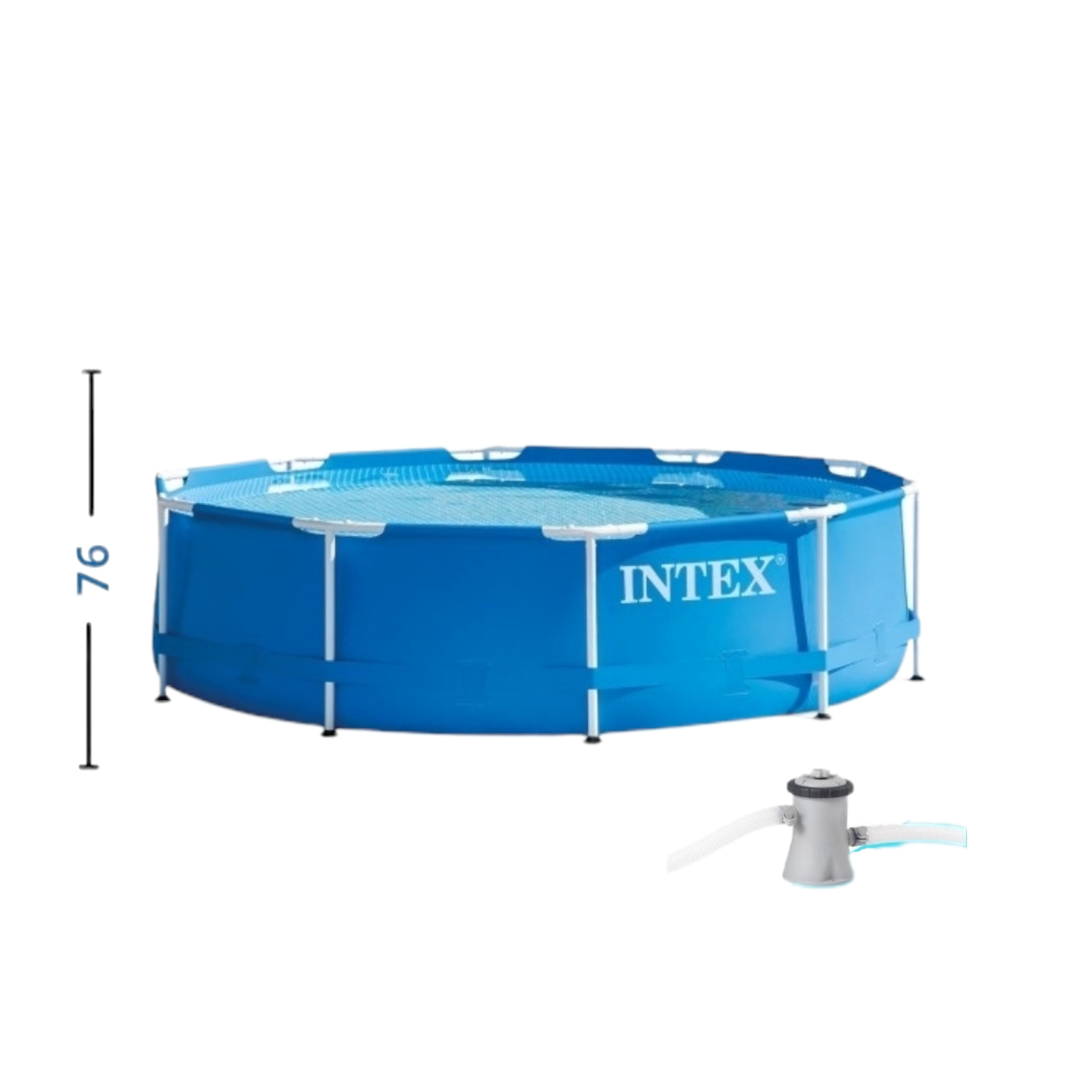 Каркасный бассейн Intex 28202NP Metal Frame Pool Set с фильтр-насосом 305х76 см 4485 л - фото 5