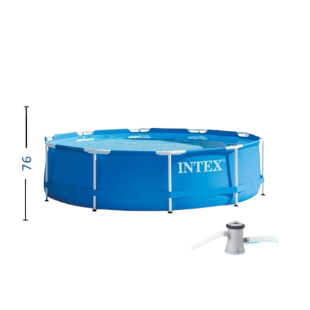 Каркасный бассейн Intex 28202NP Metal Frame Pool Set с фильтр-насосом 305х76 см 4485 л