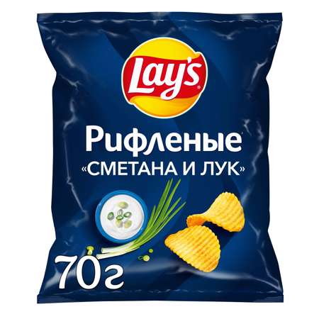 Чипсы картофельные Lays со вкусом сметаны и лука 70г