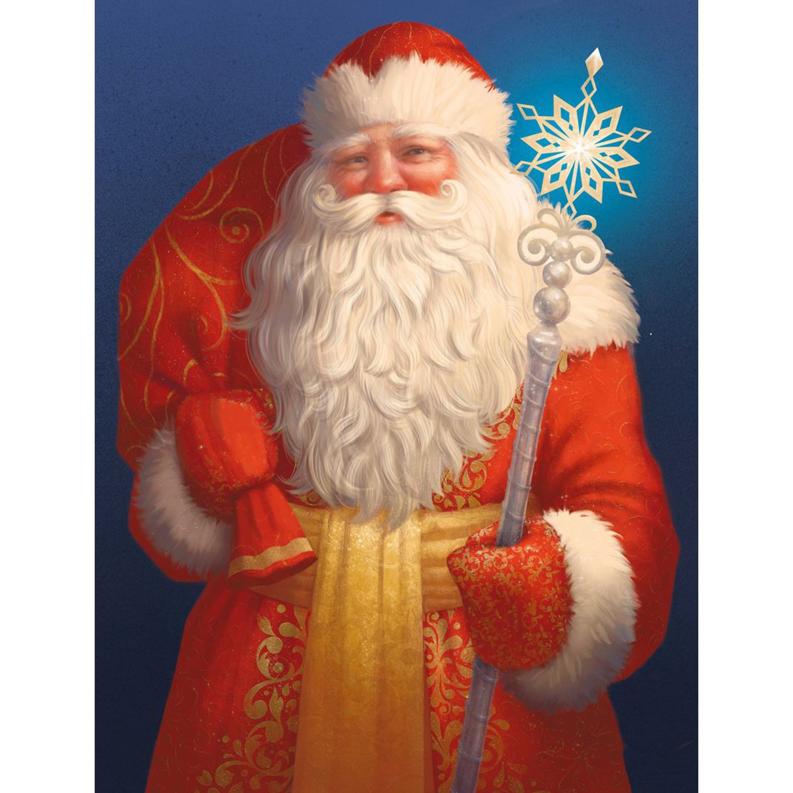 Картина Школа Талантов по номерам на холсте с подрамником «Дед Мороз» 30х40 см - фото 1