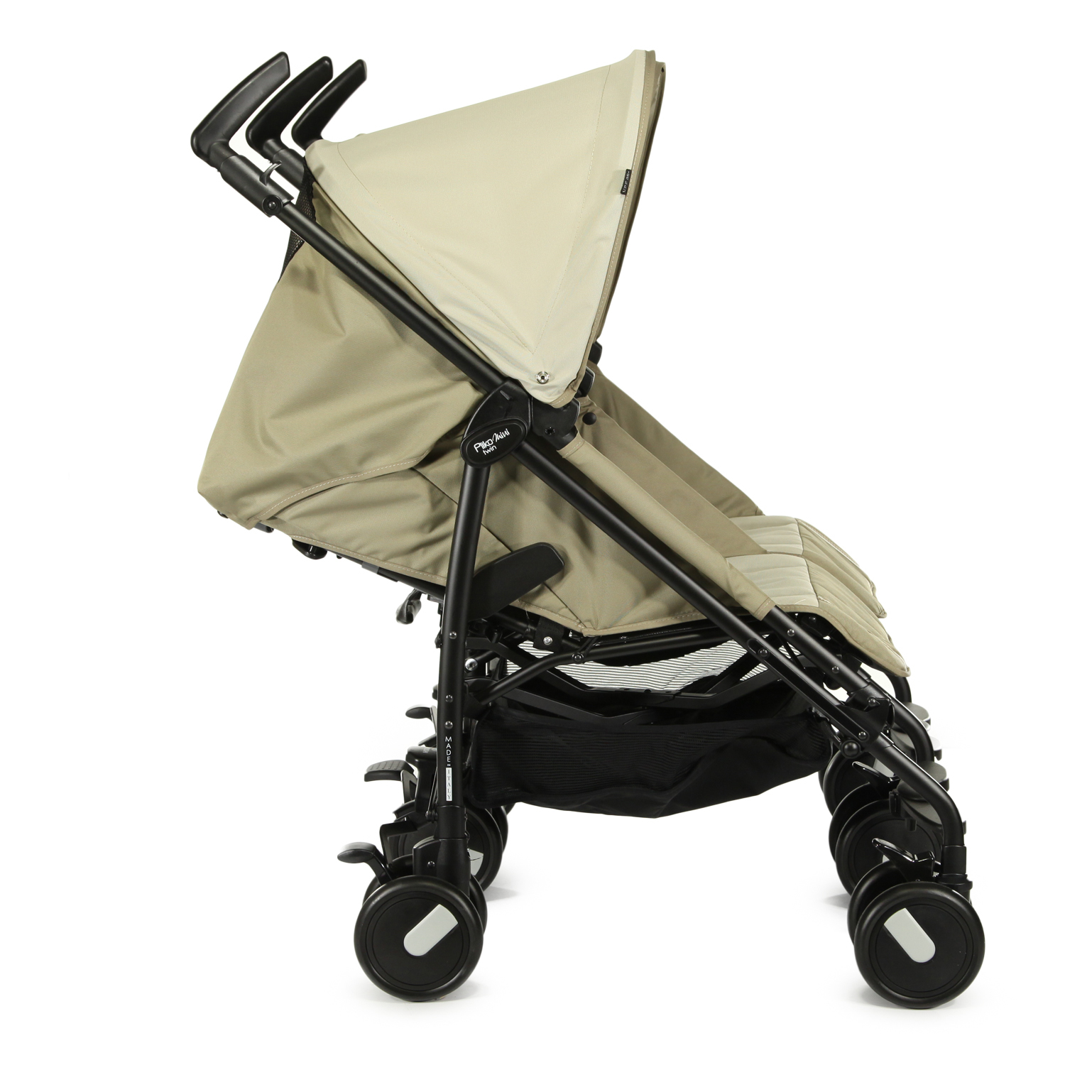 Коляска-трость для близнецов Peg-Perego Pliko Mini Twin Classic Beige - фото 3