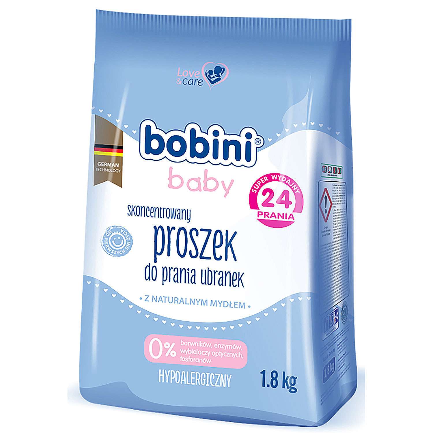Порошок стиральный BOBINI 1800г с 0месяцев 500001718 - фото 1
